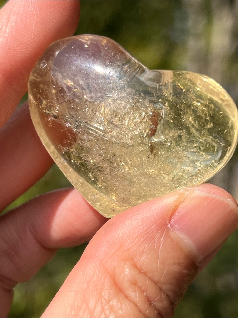 Citrine (13) heart with stand | Crystal